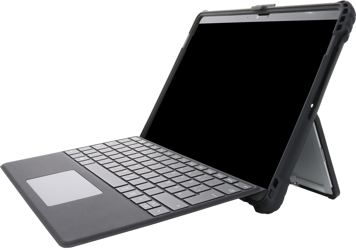 Honju Custodia Con Cinturino Per Microsoft Surface Pro 12 (2025) | Supporto Per Slim Pen 2 E Ricarica Wireless | Nero/Trasparente - 3