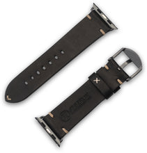 Lade das Bild in den Galerie-Viewer, Apple Watchband Alex II Vintage Schwarz 42/44/45/49 mm
