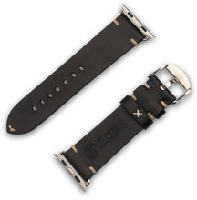 Lade das Bild in den Galerie-Viewer, Apple Watchband Alex II Vintage Schwarz 42/44/45/49 mm