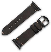 Lade das Bild in den Galerie-Viewer, Apple Watchband Alex II Vintage Schwarz 42/44/45/49 mm
