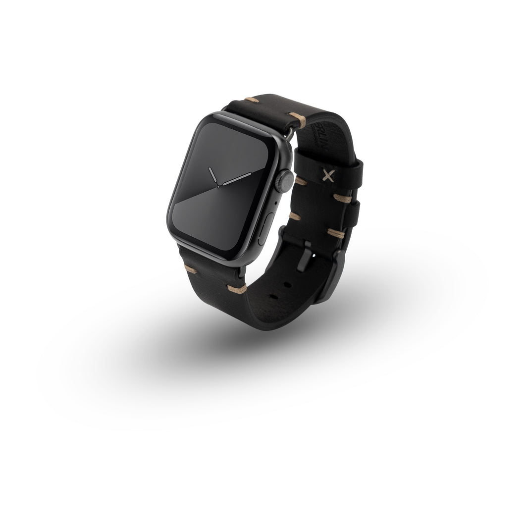 Apple Watchband Alex II Vintage Schwarz 42/44/45/49 mm